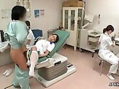 Cute asian nurse fucks a gyno doctor